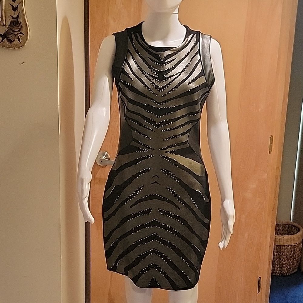 NWT Alberto Mikali zebra bodycon dress